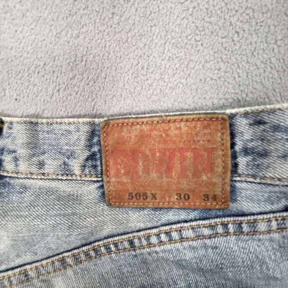 Edwin Jeans Mens Selvedge 505X Light Blue Straight Selvedge Japan Fits 28x28